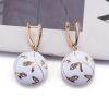 Alloy Drop Oil Earrings Fashion Geometry Pattern Niche High Sense