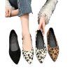 Fashion Flat Pointed Toe Shoes Leopard Print Women Flat Pumps - Image 4