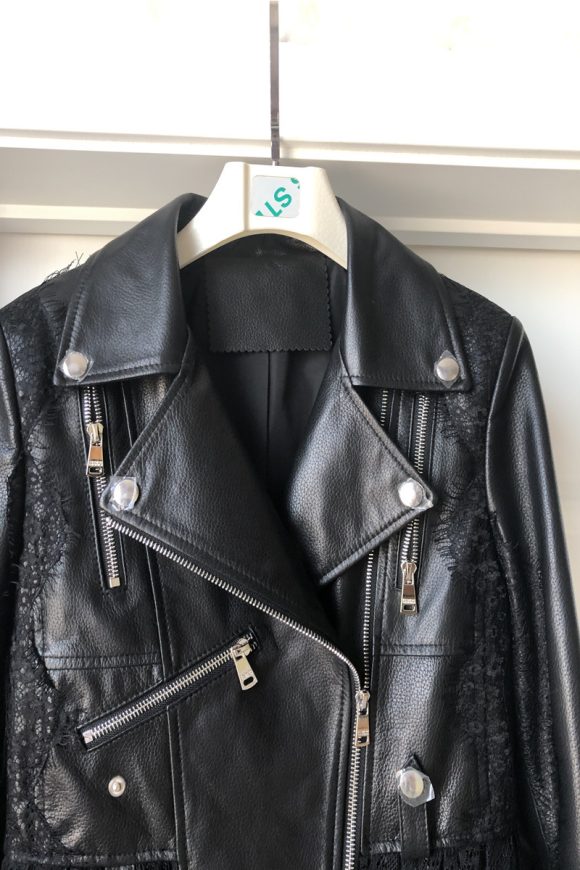 Leather Women's Short Motorcycle Zipper - Image 5
