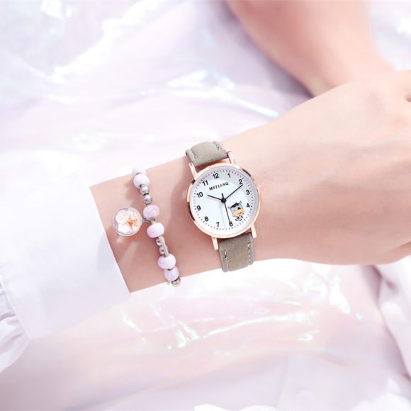 Waterproof Korean Cute Girlfriends Pointer Cartoon Electronic Quartz Watch - Image 2