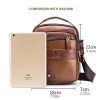 Men's Casual Simple First Layer Small Cowhide Crossbody Bag - Image 5