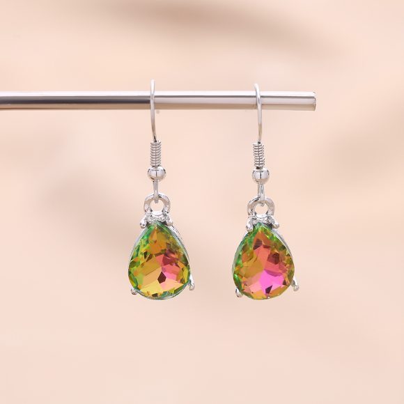 Color Zircon Atmospheric Shiny Ear Studs - Image 5