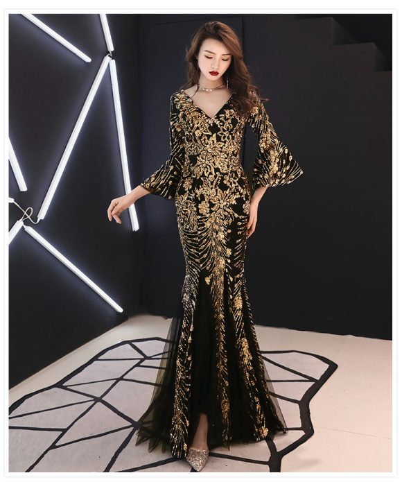 Banquet evening dress princess slim dress - Image 3