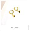 Peach Heart Stainless Steel 18K Gold Earrings - Image 2