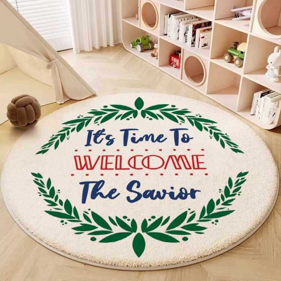 Round Carpet Bedroom Children's Room Living Room Carpet Cashmere-like Floor Mat Crawling Blanket - Image 6