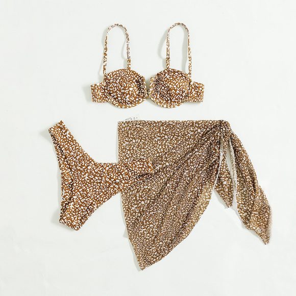 Three-piece Floral Bikini Beach Dress - Image 5
