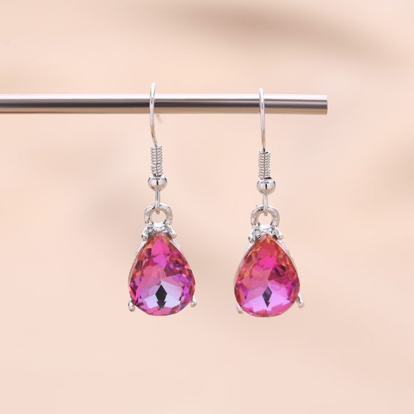 Color Zircon Atmospheric Shiny Ear Studs - Image 10