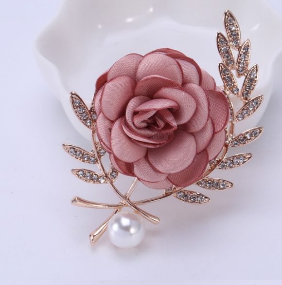 Fabric Flower Lady Temperamental Pin Sweater Coat Cardigan Women's Corsage Clothing Accessories - Image 8