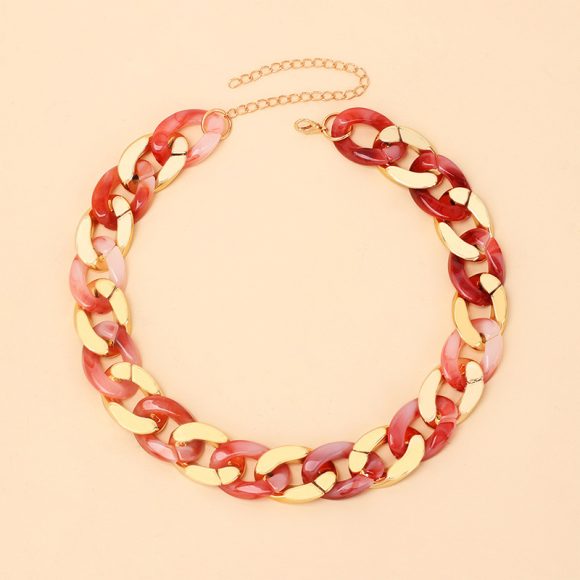 Cold Wind Resin Stitching Necklace New Product Accessories Stacked Clavicle Chain - Image 3