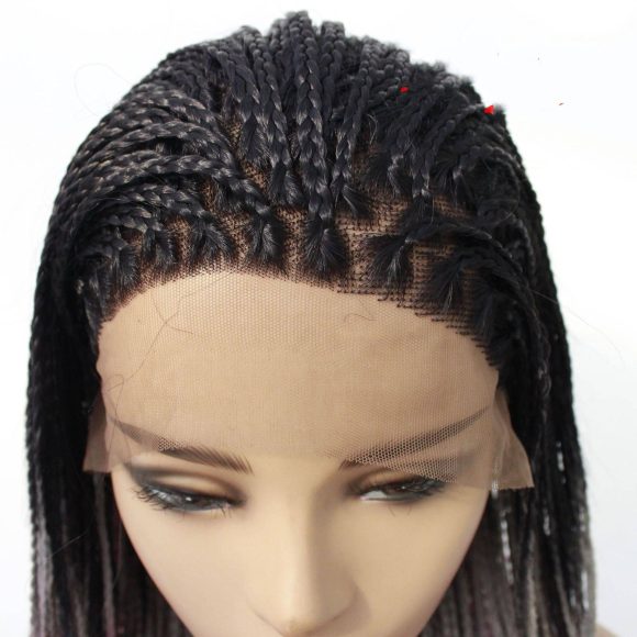 Europe Lady Double Braided Wig Black Fro - Image 4
