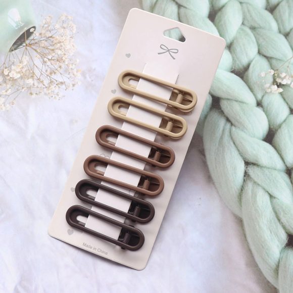 Coffee Color Series Barrettes Girl Side Clip Duckbill Clip Internet Celebrity - Image 8