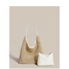 Retro Straw Woven Tote Bag Shoulder Large Capacity Beach Bag - Image 2