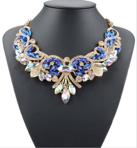 Diamond Alloy Flower Necklace For Women - Image 6