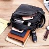 Men's Casual Simple First Layer Small Cowhide Crossbody Bag - Image 2