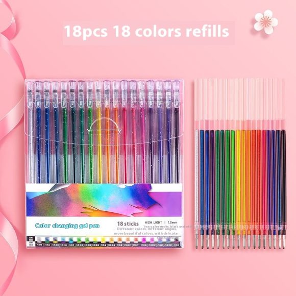 Shiny Crystal Gel Pen Fluorescent Pen Set - Image 4