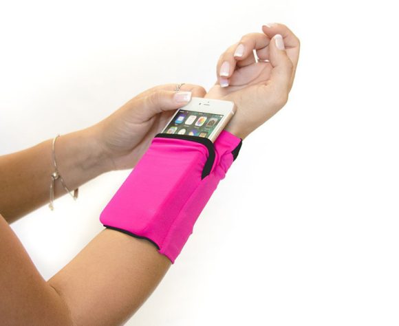 Gym Cycling Running Phone Arm Bag Wristband Badminton Tennis Sweatband Wrist Support Pocket Wrist Wallet Pouch Arm Band Bag - Image 2