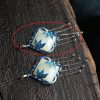 Xinjiang White Jade S925 Silver Enamel Bamboo Joint Pendant Jade Tassel Clavicle Chain - Image 5