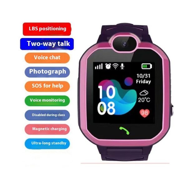 Smart Magnetic Charging Positioning Call Student Help Smart Watch - Image 5