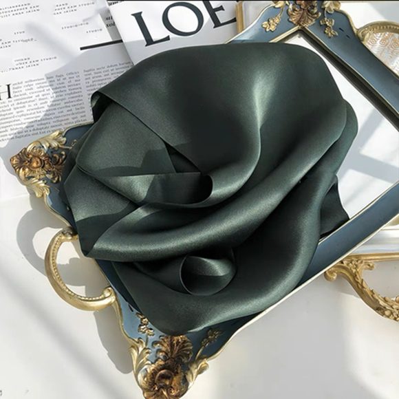 Fashion Women's Monochrome Double-layer Ribbon Scarf - Image 10