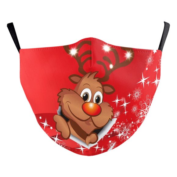 Christmas Light Shadow Digital Printing Double-layer Dust Mask - Image 3