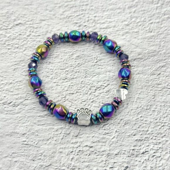 Colored Stone Chain Bracelet New Magnet Hand-woven - Image 3