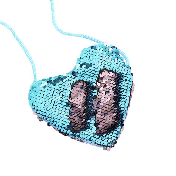 Sequined purse love lanyard shoulder diagonal package - Image 5
