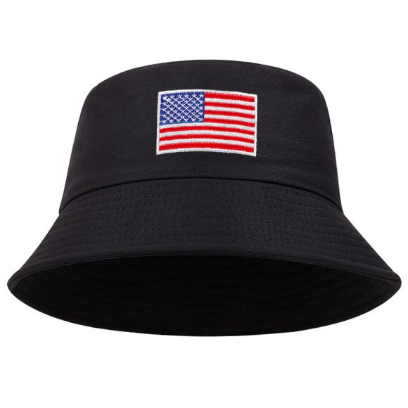 Stars And Stripes Embroidered Fisherman Sun-proof Bucket Hat - Image 9