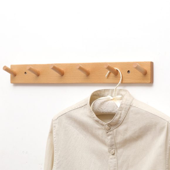 Clothes Hanging Rack Solid Wood Hook Strong Clothes Hook - Image 4
