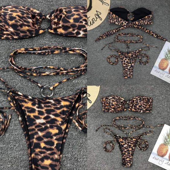 Leopard print bikini - Image 3
