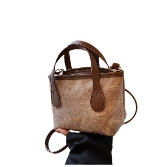 Retro Shoulder Bag Large Capacity Portable Bucket Bag - Image 4