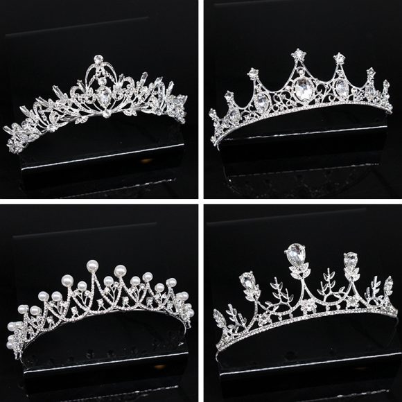 Super Glitter Pearl Rhinestone Headband Headdress - Image 5