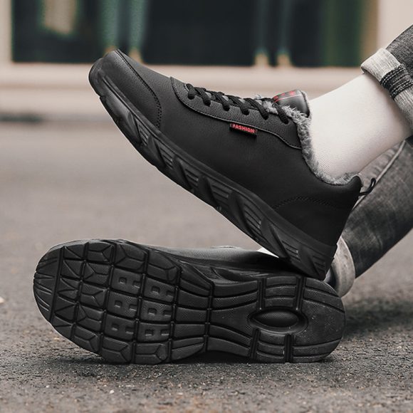 Men Sneakers Winter Warm Sports Shoes With Plush - Image 3