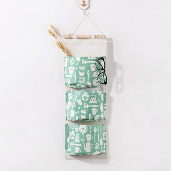 Simple Household Cotton And Linen Waterproof Storage Hanging Bag - Image 3