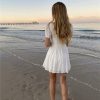 Short Sleeve Neck Waist A-Line Dress - Image 7