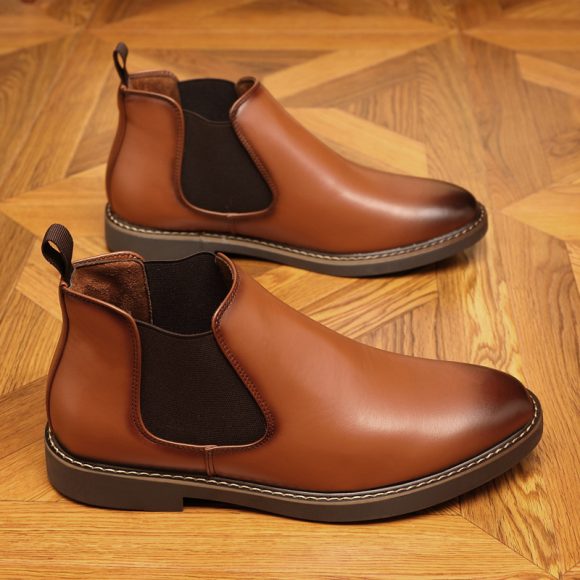 Autumn And Winter Plus Size Chelsea Boots Double Elastic - Image 4