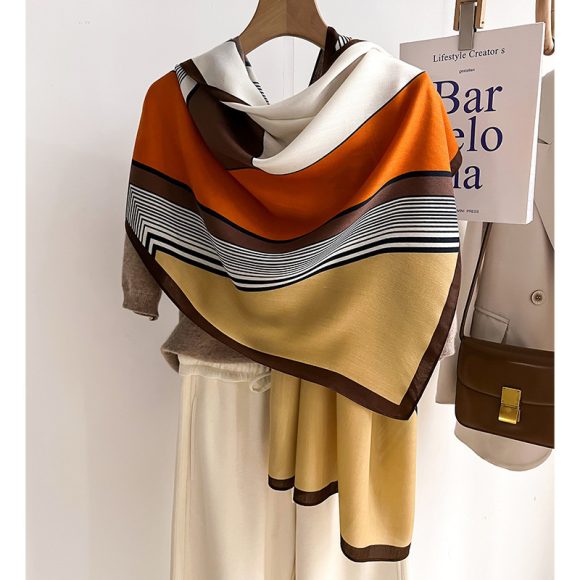 Color Matching Fashion Scarf Scarf Thin Warm Scarf Talma - Image 10