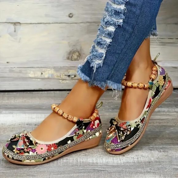 Women's Plus Size Ethnic Style Platform Sandals - Image 2