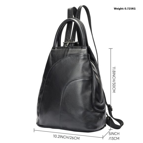 Multifunctional Large Capacity First Layer Cowhide Women's Backpack - Image 5
