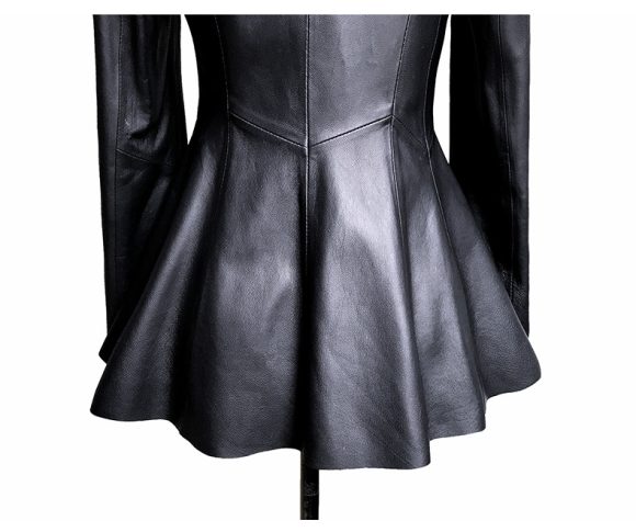 Short Coat Women's Leather Jacket - Image 4