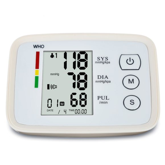 Digital Arm Blood Pressure Test Kit Cuff Sensor Monitor BP Automatic Pressure Tonometer Tensiometer Heart Rate Pulse Meter - Image 4