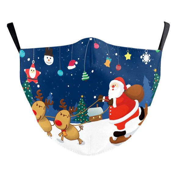 Christmas Light Shadow Digital Printing Double-layer Dust Mask - Image 9