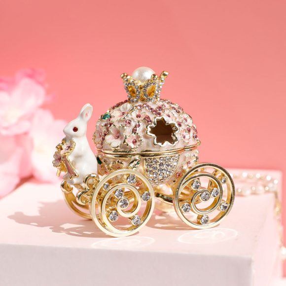 Creative Princess Carriage Cherry And Bunny Ornament Storage Box - Image 7