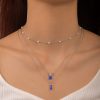 Vintage Grandmother Blue Green Pearl Multilayer Simplicity Necklace - Image 7