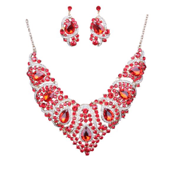 Colorful Bridal Necklace And Earring Set - Image 6