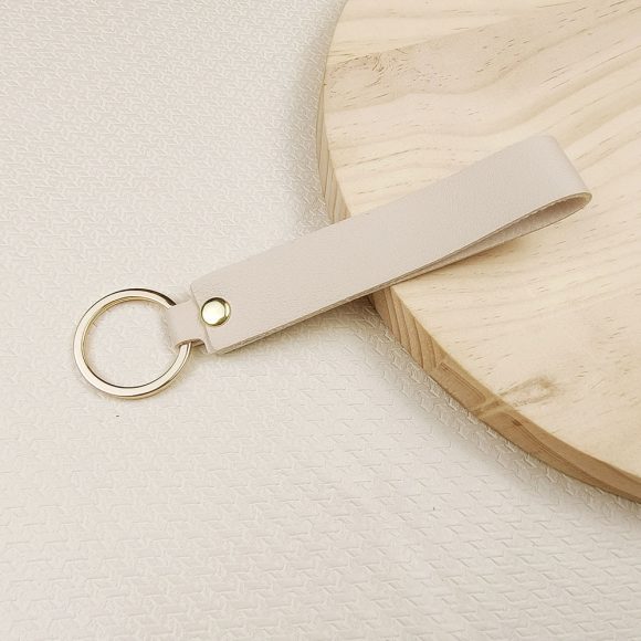 Versatile Solid Color Leather Keychain - Image 7