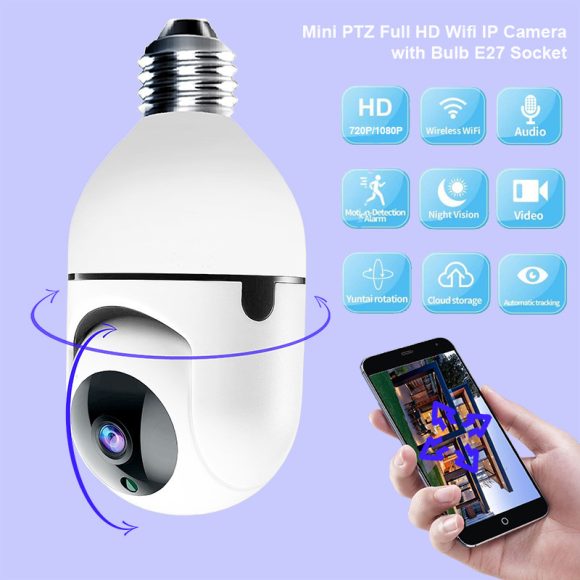 Bulb Shaking Head Machine Yilot APP Wireless WIFI Camera Home Security Monitoring - Image 3