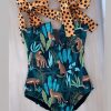 Mesh Stitching Suspenders One-piece Swimsuit European And American Straps Tube Top High Waist - Image 8