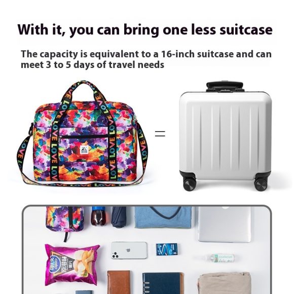 Travel Bag Large Capacity Lightweight Tote Business Traveling Luggage Bag Can Cover Trolley Case - Image 6