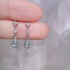 Light Blue Water Drop Earrings Zircon Temperament