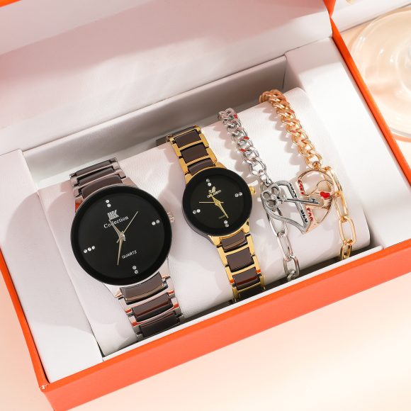 New Fashion Simple All-match Couple Watch Heart Bracelet Suit - Image 7
